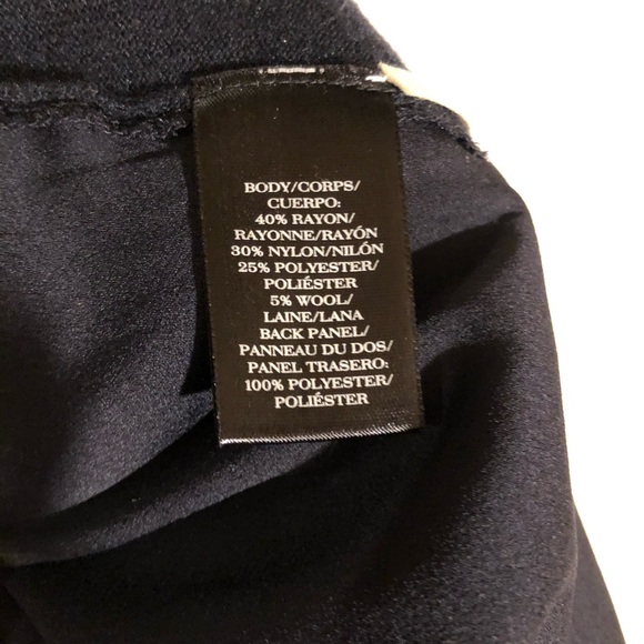 Ann Taylor navy high-low splitback sweater w panel - Picture 4 of 5